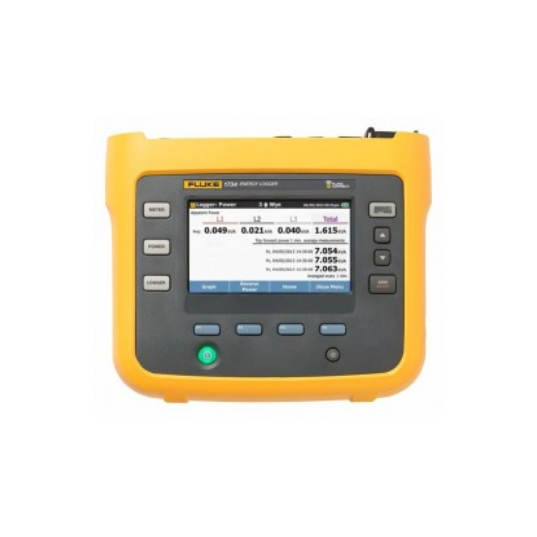 Fluke 1734/EUS Three Phase Electrical Energy Logger, WiFi with current probes